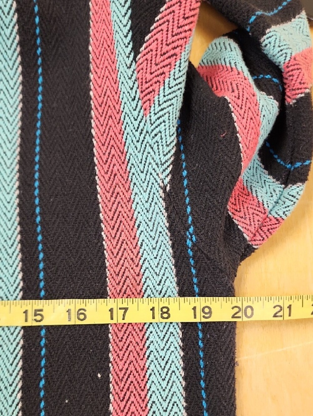 Senor Lopez Baja Hoodie Mexican Blanket Striped Pullover Size Medium - Picture 7 of 10
